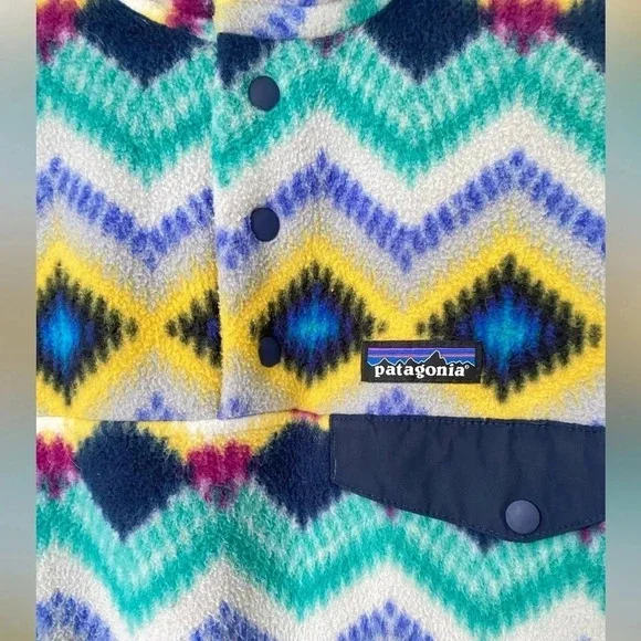 Patagonia Synchilla Jacket Women’s Medium Pullover Fleece Aztec Pattern - Picture 3 of 8